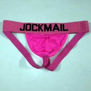 JOCKMAIL Jockstrap Underwear Solid Comfy Neon Mens Thong Medium